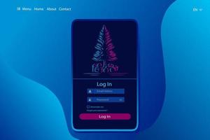 Merry Christmas log in web template Vector design.