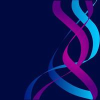 Neon glow technology line art colorful design with dark background. Abstract vector illustration. Blue and pink purple style.