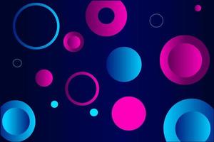 Neon glow technology line art colorful design with dark background. Abstract vector illustration. Blue and pink purple style.