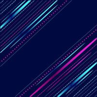 Neon glow technology line art colorful design with dark background. Abstract vector illustration. Blue and pink purple style.