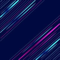 Neon glow technology line art colorful design with dark background. Abstract vector illustration. Blue and pink purple style.