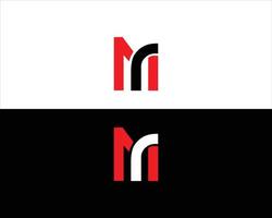 vector de concepto de diseño de logotipo de letra mr y rm.