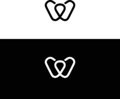logotipo creativo abstracto de la letra w vector