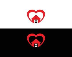 diseño del logotipo de love life home, diseño de plantilla de atención domiciliaria. vector