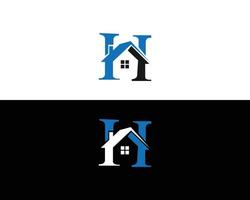 logotipo de la casa la letra h está diseñada para ser un símbolo o icono de la casa. vector