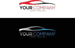 Car logo in simple line graphic design template vector