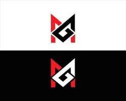 letra inicial mg y gm logotipo y diseño de iconos. vector