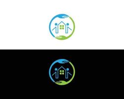 plantilla de diseño de logotipo inmobiliario, vector de concepto de diseño de logotipo de casa y edificio