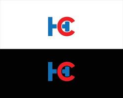 HC Letter Initial Logo Design Template. vector