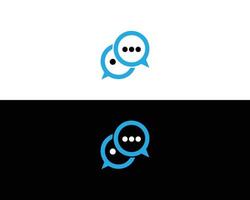 Creative Bubble Chat Concept Logo Design Template. vector