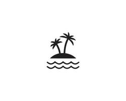 Palm tree logo template vector illustration