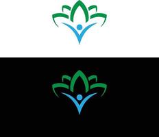 Diseño creativo de logotipos médicos y de bienestar para la salud. vector