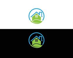 concepto de diseño de icono y logotipo de casa ecológica y verde. vector