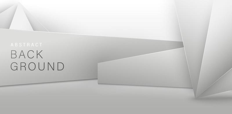 illustration of geometrical shaped with gray origami paper speech for website header, landing page, social media posts, advertisement, ads campaign marketing, launch event product ecommerce, billboard