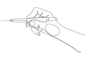 continuous drawing line of hand drawing line vector