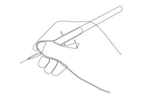 continuous drawing line of hand drawing line vector