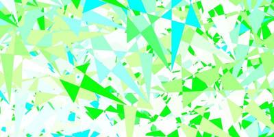 Light green vector background with triangles.