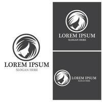 Hair treatment logo vector illustration