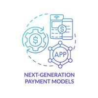 Next-generation payment models blue gradient concept icon. Healthcare problem abstract idea thin line illustration. Fee-for-service. Isolated outline drawing. vector