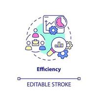 Efficiency concept icon. Results of work. Advantage of online collaboration abstract idea thin line illustration. Isolated outline drawing. Editable stroke. vector