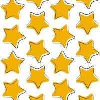 Seamless pattern with doodle star shape. Simple vector nursery fabric print template.
