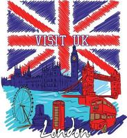 Travel the world promotional banner for UK Tourism vector