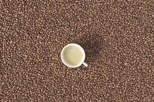 top view of coffee beans photo