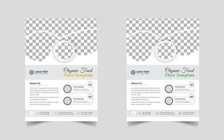 Restaurant food menu flyer template vector