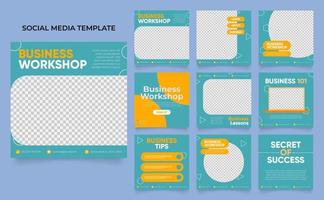 Social media template business agency for digital marketing and business sale promo vector