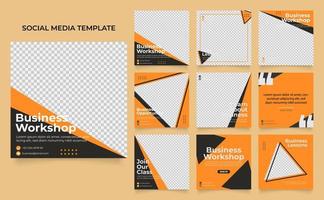 Social media template business agency for digital marketing and business sale promo vector