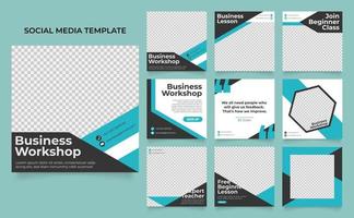 Social media template business agency for digital marketing and business sale promo vector