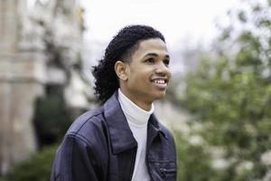 Portrait of happy african american photo