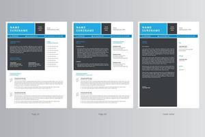 Professional Resume and Cover Letter Template. Pro Vector