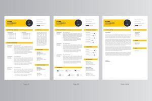 Professional Resume and Cover Letter Template. Pro Vector