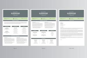 Professional Resume and Cover Letter Template. Pro Vector