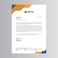 Clean and Modern Letterhead Template. Pro Vector