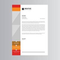 Clean and Modern Letterhead Template. Pro Vector