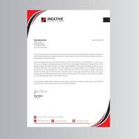 Clean and Modern Letterhead Template. Pro Vector