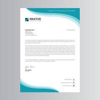 Clean and Modern Letterhead Template. Pro Vector