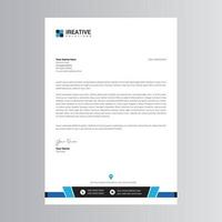 Clean and Modern Letterhead Template. Pro Vector