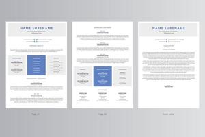 Professional Resume and Cover Letter Template. Pro Vector