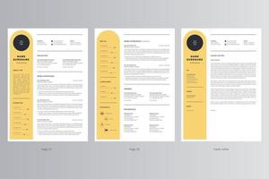 Professional Resume and Cover Letter Template. Pro Vector