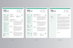 Professional Resume and Cover Letter Template. Pro Vector