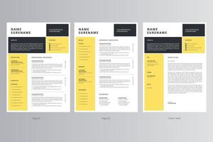 Professional Resume and Cover Letter Template. Pro Vector