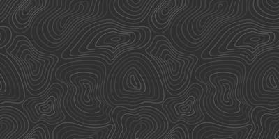 Horizontal topographic map, black topographer seamless pattern, dark typography linear background for mapping and audio equalizer backdrop. Vector illustration