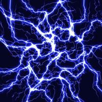 Lightning background, ice cracks pattern, thunder strikes, electric charge, blue plasma texture. Vector illustration.