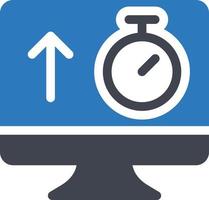 monitor timer vector illustration on a background.Premium quality symbols.vector icons for concept and graphic design.