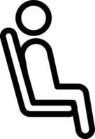 ilustración de vector de asiento de ergonomía en un fondo. símbolos de calidad premium. iconos vectoriales para concepto y diseño gráfico.