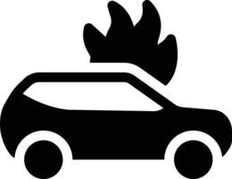 ilustración de vector de fuego de coche en un fondo. símbolos de calidad premium. iconos vectoriales para concepto y diseño gráfico.