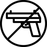 no hay ilustración de vector de pistola en un fondo. símbolos de calidad premium. iconos vectoriales para concepto y diseño gráfico.